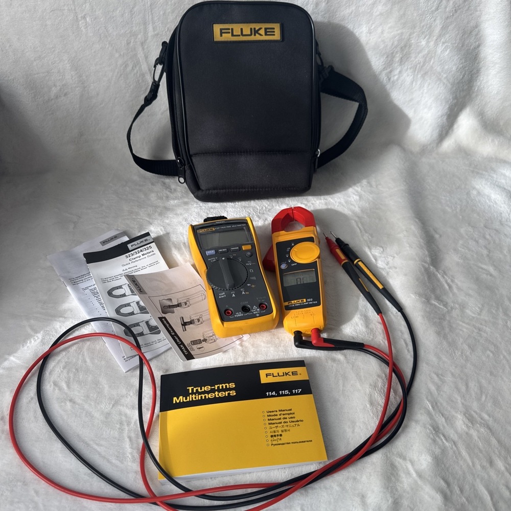 Fluke 117/323KIT Electrician's Multimeter & True RMS Clamp Meter Combo Kit